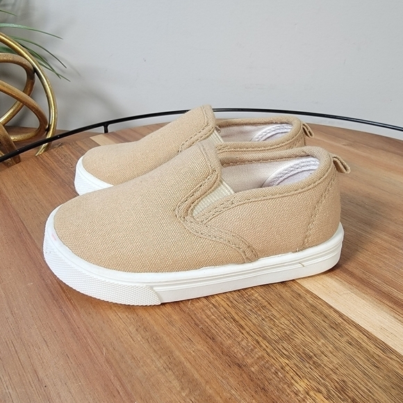 Garanimals Tan Canvas Loafers Slip on Sneakers Size 6 - Picture 7 of 16